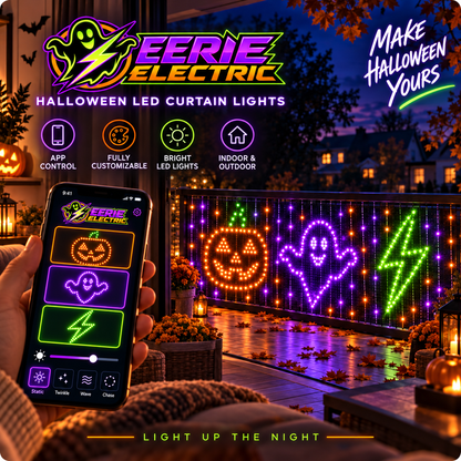 Eerie Electric Customizable LED Curtain Lights